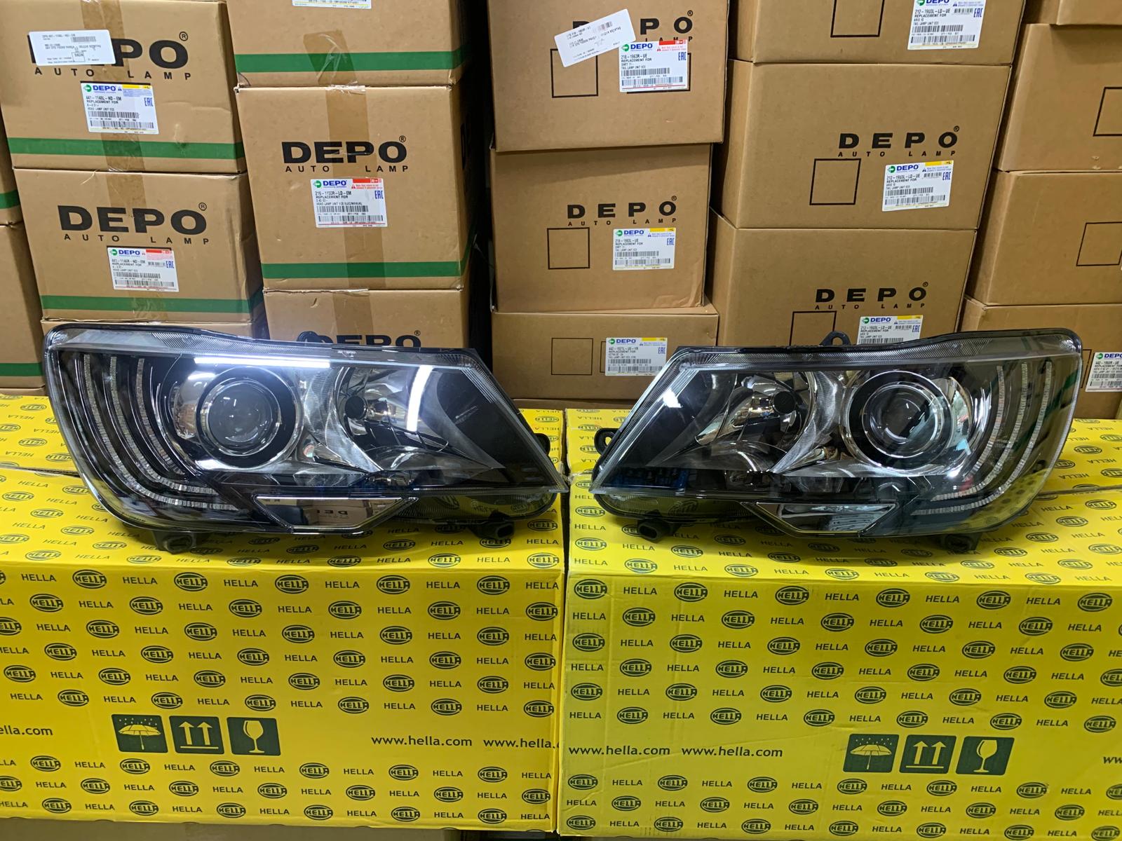 SKODA SUPERB 2013-2015 ARASI HELLA SAĞ VE SOL FAR TAKIM LEDLİ D3S XENON 3T1941017H / 3T1941018H