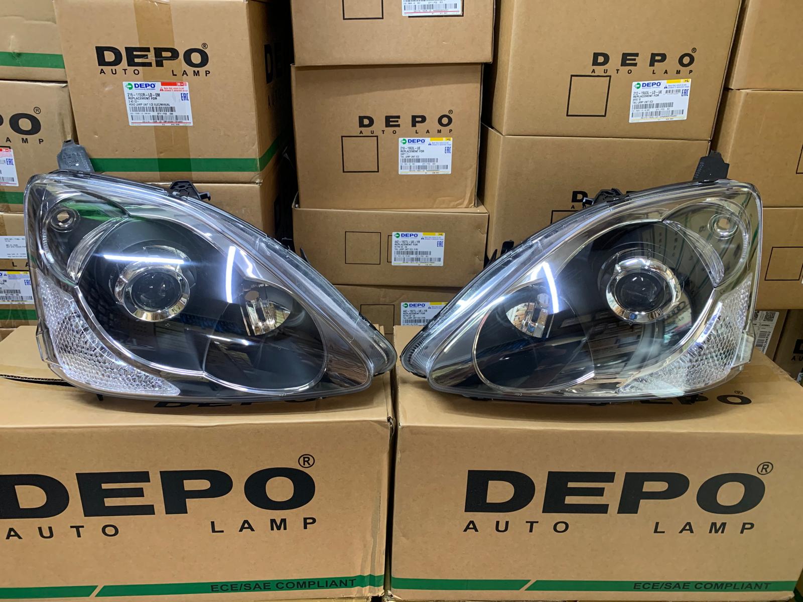 HONDA CİVİC HB TYPE R 2001-2005 ARASI DEPO SAĞ VE SOL FAR TAKIM 33151-S5T-G61 / 33101-S5T-G61