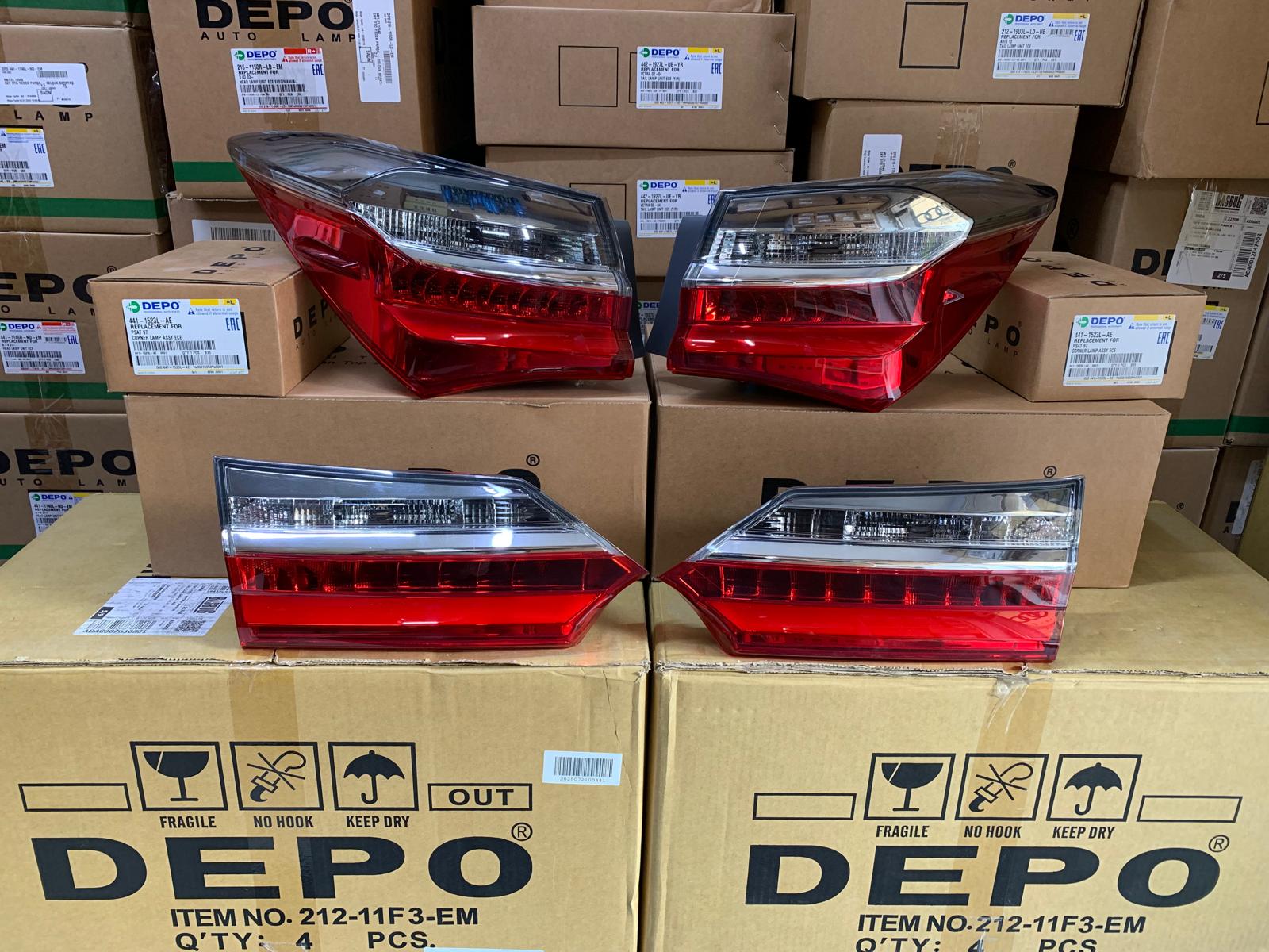 TOYOTA COROLLA 2015-2018 ARASI DEPO LEDLİ ARKA STOP KOMPLE 4'LÜ SET TAKIM 81560-02A80 / 81550-02A80