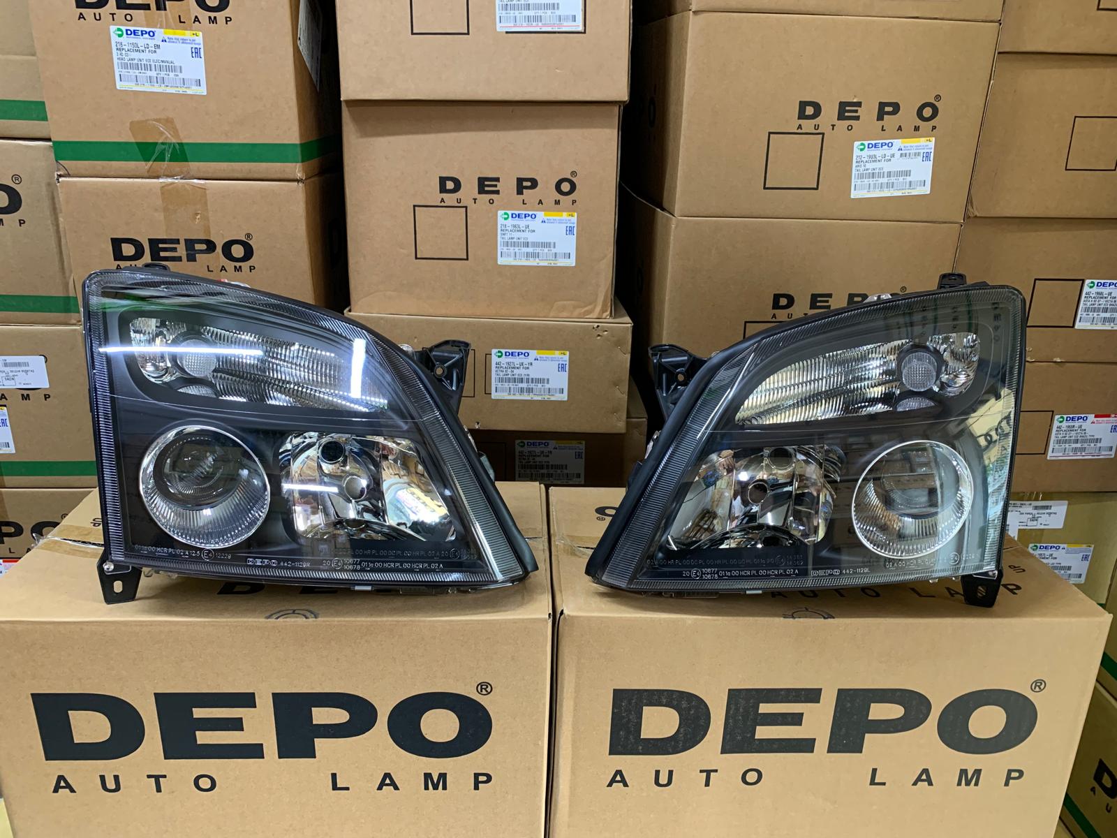 OPEL VECTRA C 2002-2005 ARASI DEPO SAĞ VE SOL FAR TAKIM SİYAH FÜME 1216129 / 1216130